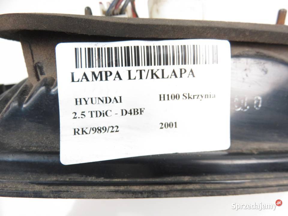 LAMPA LEWA TYLNA KLAPA HYUNDAI H100