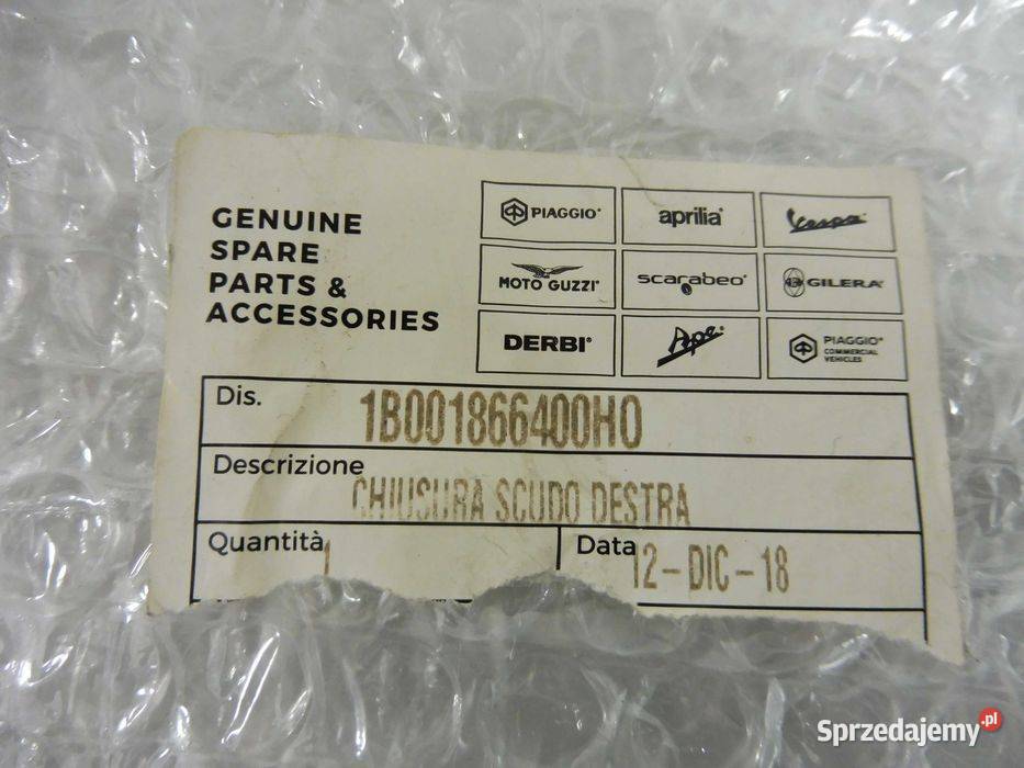 Piaggio Medley 125 19r nowa prawa owiewka osłona