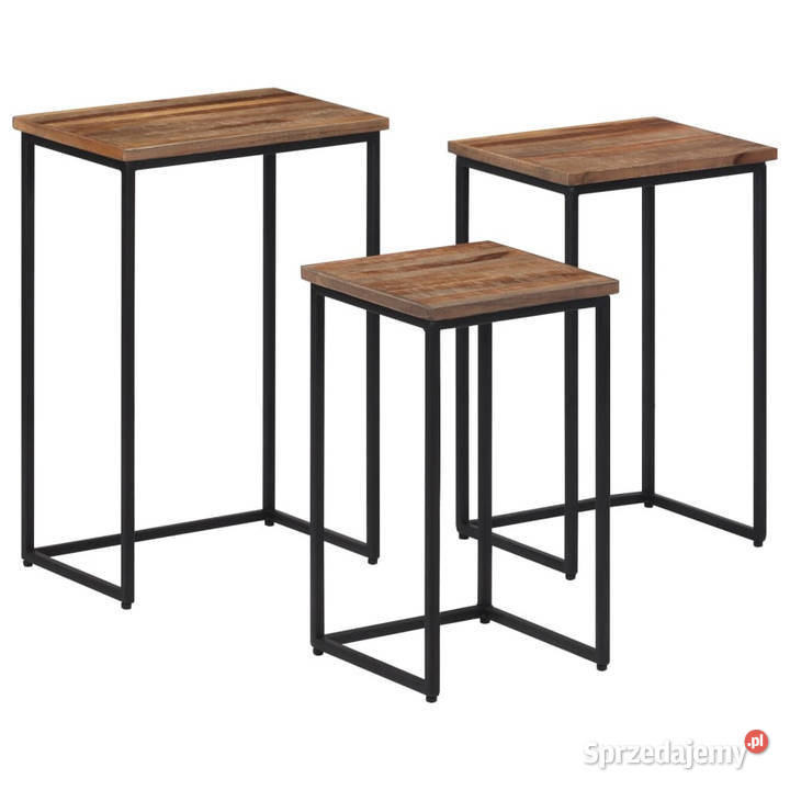 Stoliki kawowe wsuwane pod siebie 3 lite drewno Warszawa