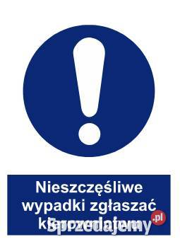 Naklejka BHP Nieszczęśliwe wypadki zgłaszać Kamionna