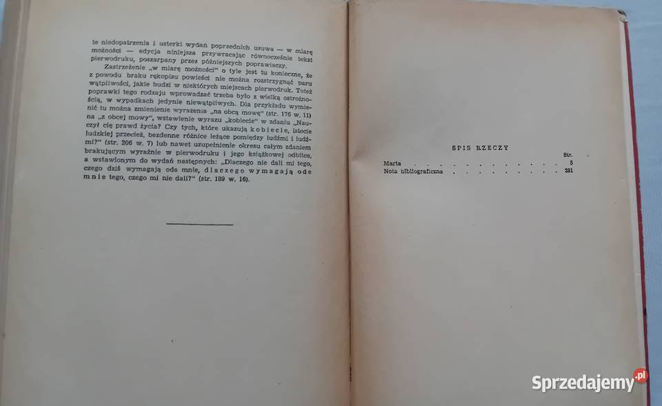 Eliza Orzeszkowa Marta Książka i Wiedza 1949 r