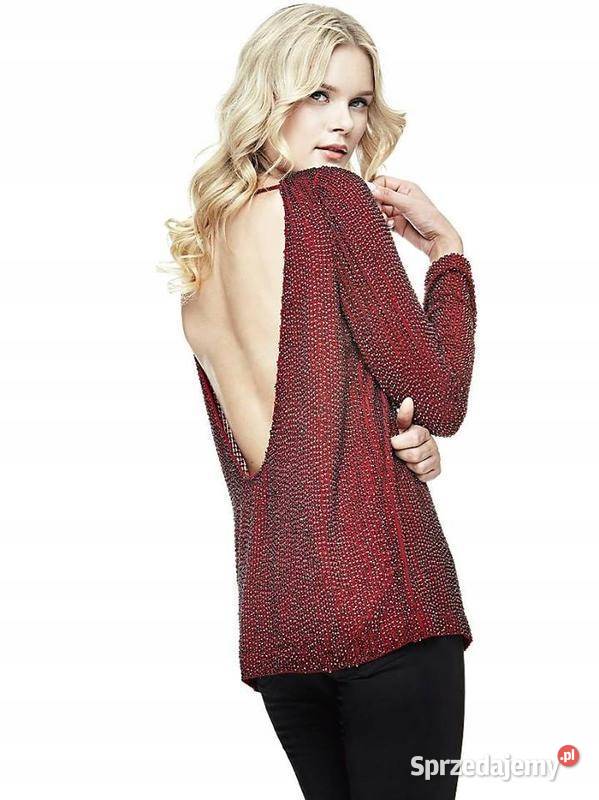 MARCIANO GUESS BLUZKA CEKINOWA BORDOWA Rozmiar 40(L) Lubań sprzedam