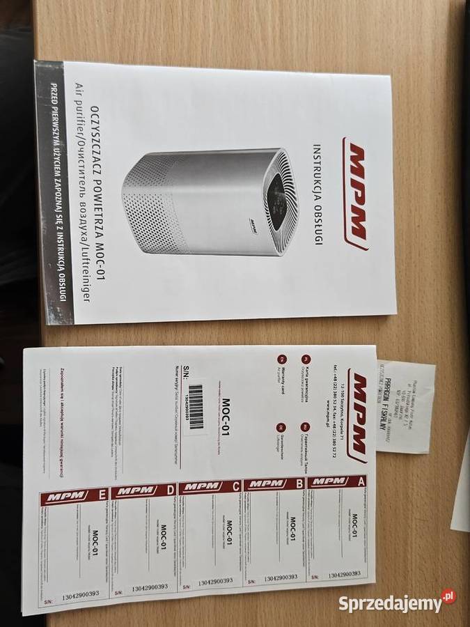 Prawie nowy Oczyszczacz powietrza MPM MOC01 3 Lublin sprzedam