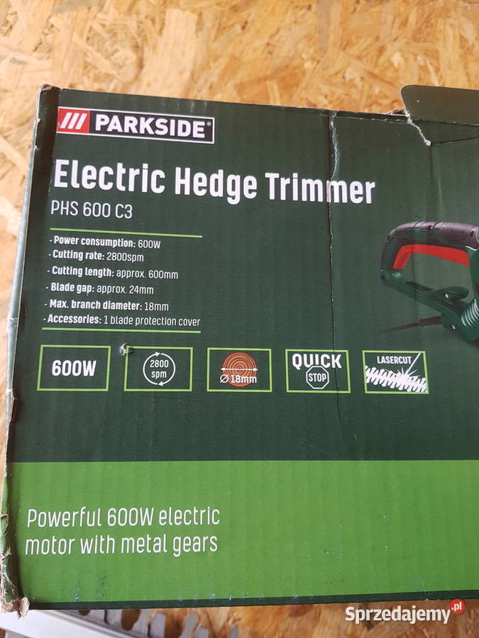 Elektryczne Nożyce do żywopłotu Parkside PHS Głogowa