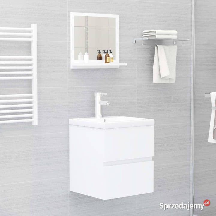 Lustro łazienkowe białe 40x105x37 materiał mazowieckie Warszawa