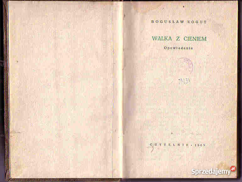 4263 WALKA Z CIENIEM BOGUSŁAW KOGUT literatura piękna - proza polska Proza i poezja