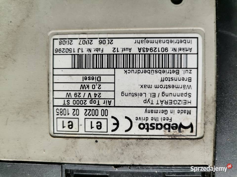 Webasto Białystok sprzedam