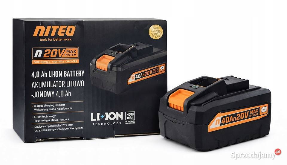 Akumulator litowojonowy Niteo 20 V 40 Ah Akumulatory Kędzierzyn-Koźle