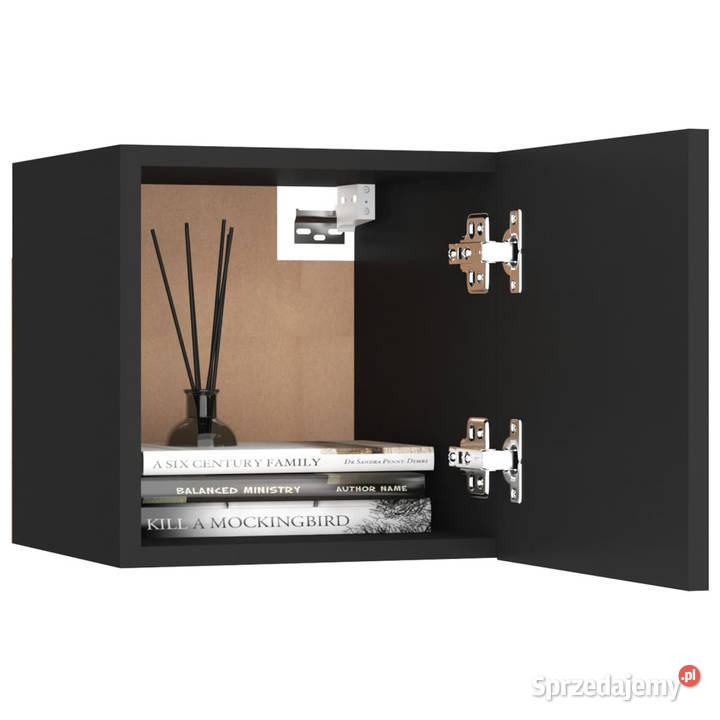 Szafka nocna czarna 305x30x30 materiał Nocne Warszawa