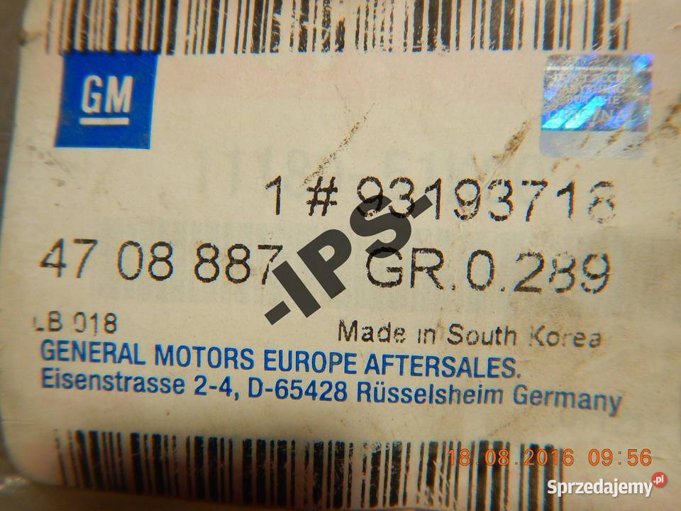 USZCZELKA POKRYWY ZAWOROW OPEL AGILA 10 NOWA