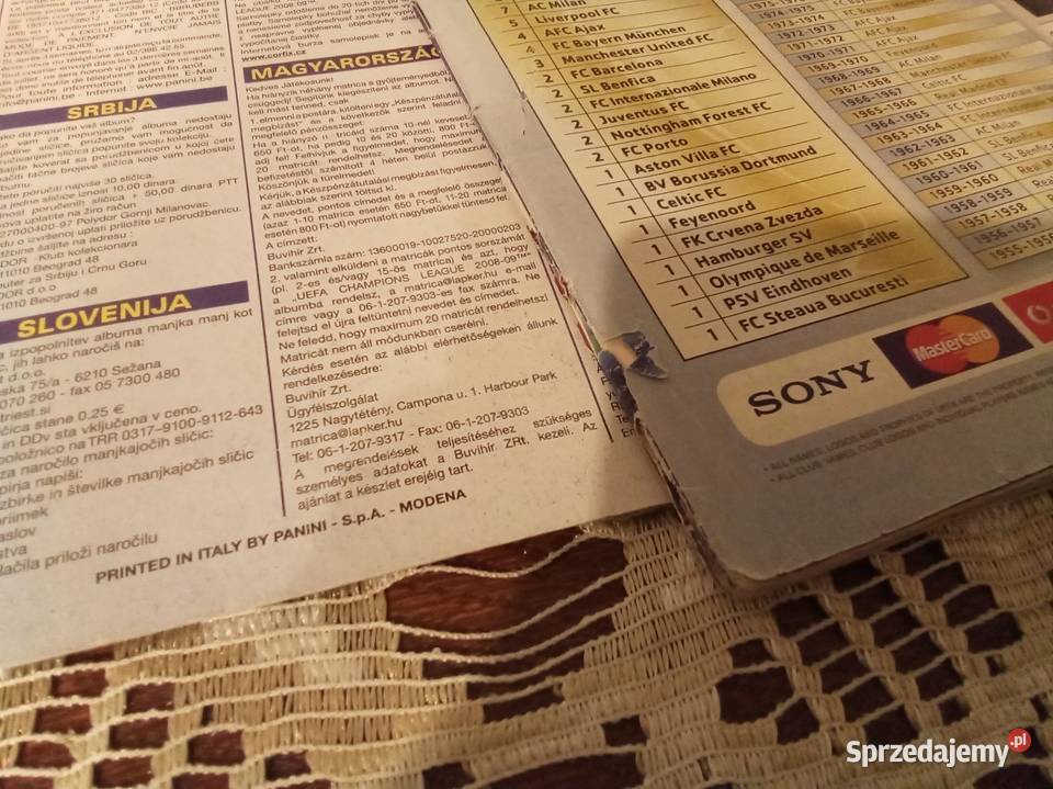 Official sticker album champions League 20082009 Warszawa