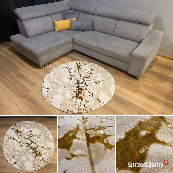 OKRĄGŁY DYWAN KOŁO 200X200 GOLD EXCLUSIVE 9079 Białystok