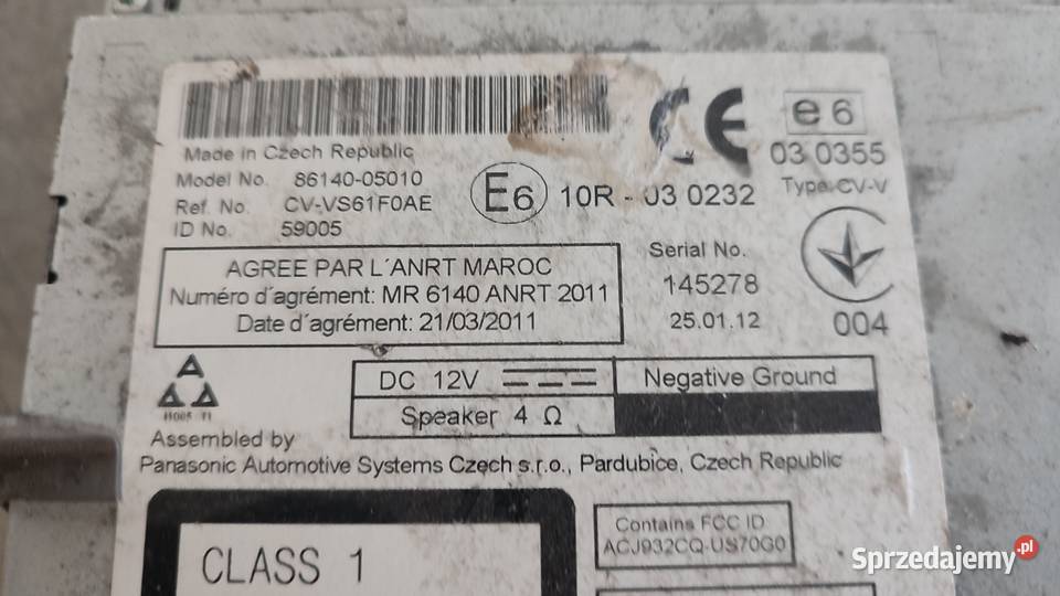 RADIO TOYOTA AVENSIS T27 8614005010 0818 TUNER Włoszczowa