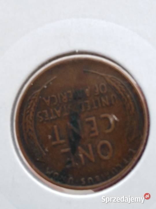 Moneta 1 cent usa Lincoln 1937 S Żary