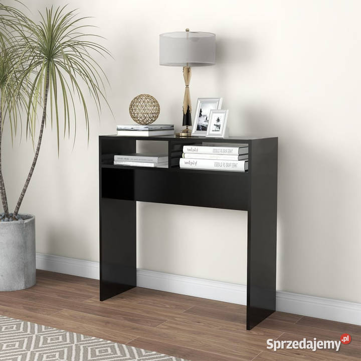 Stolik konsolowy czarny 78x30x80 materiał Warszawa