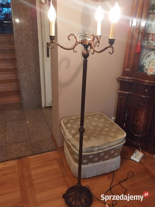 stara lampa podłogowa 3 ramiona kandelabr Gorzów Wielkopolski