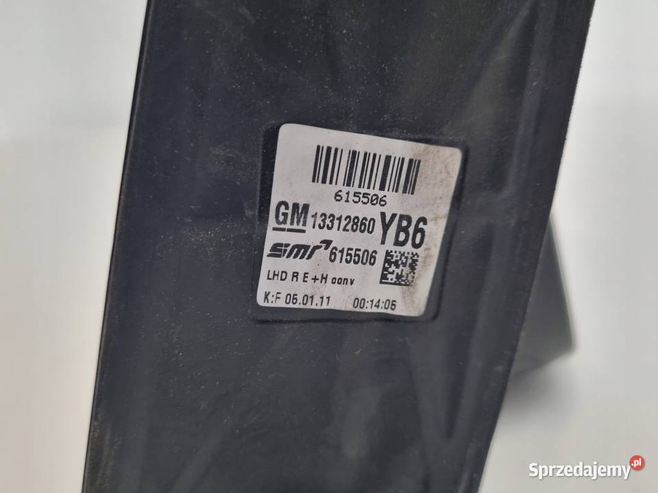 LUSTERKO Opel Zafira B 0514r PRAWE PASAŻERA 5 lubelskie Rudka