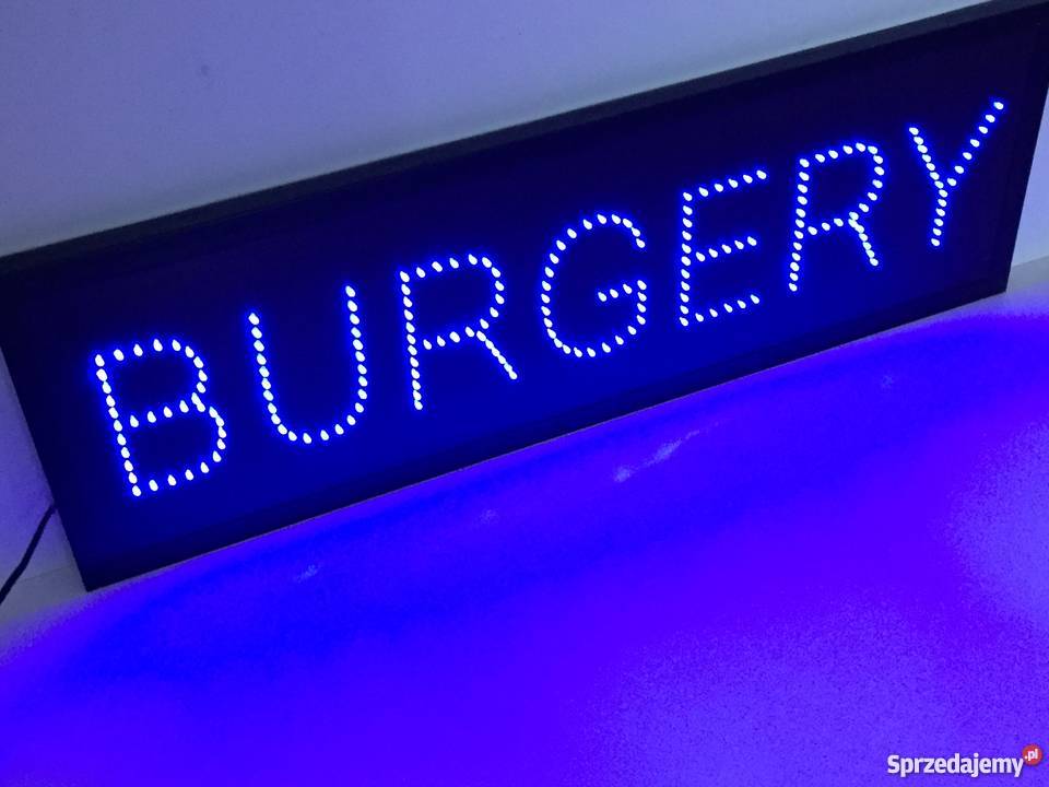 BURGERY reklama LED 90x30 NOWA Producent Pomiechówek sprzedam