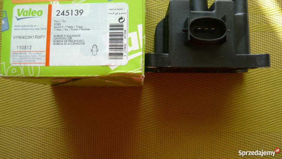 Cewka zapłonowa VALEO 245139 układ elektryczny silnika Myszków
