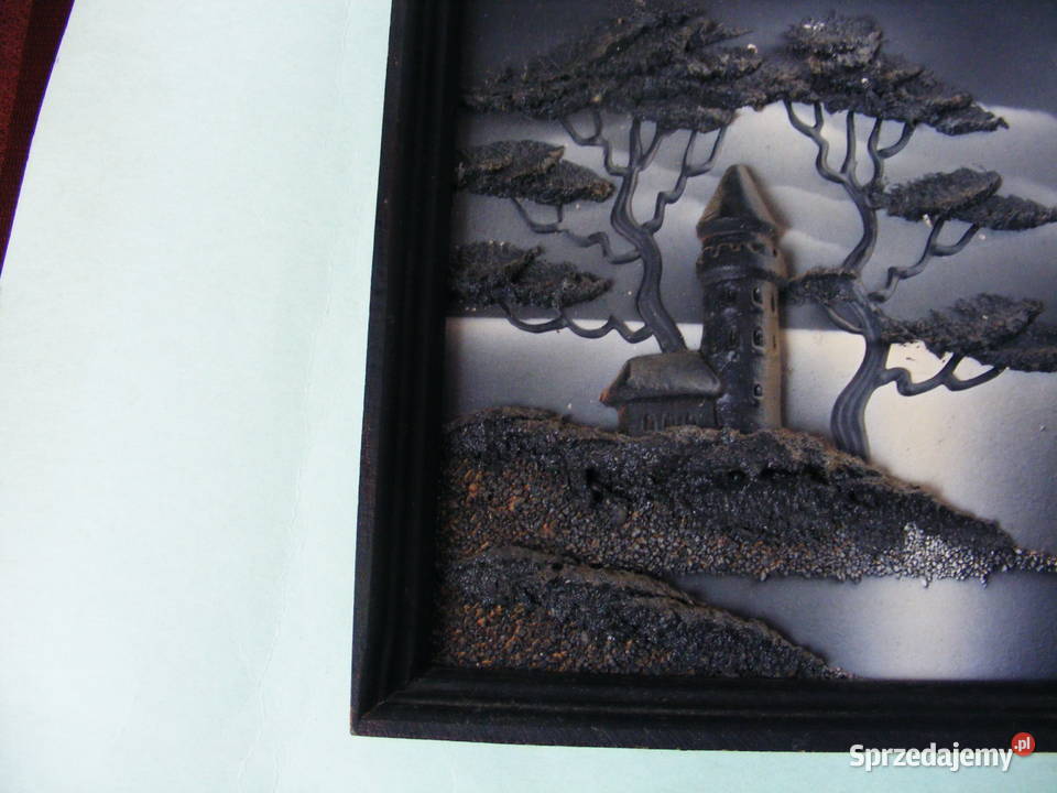 Obraz z nakładaną fakturą Wieża Zamek Oborniki Śląskie