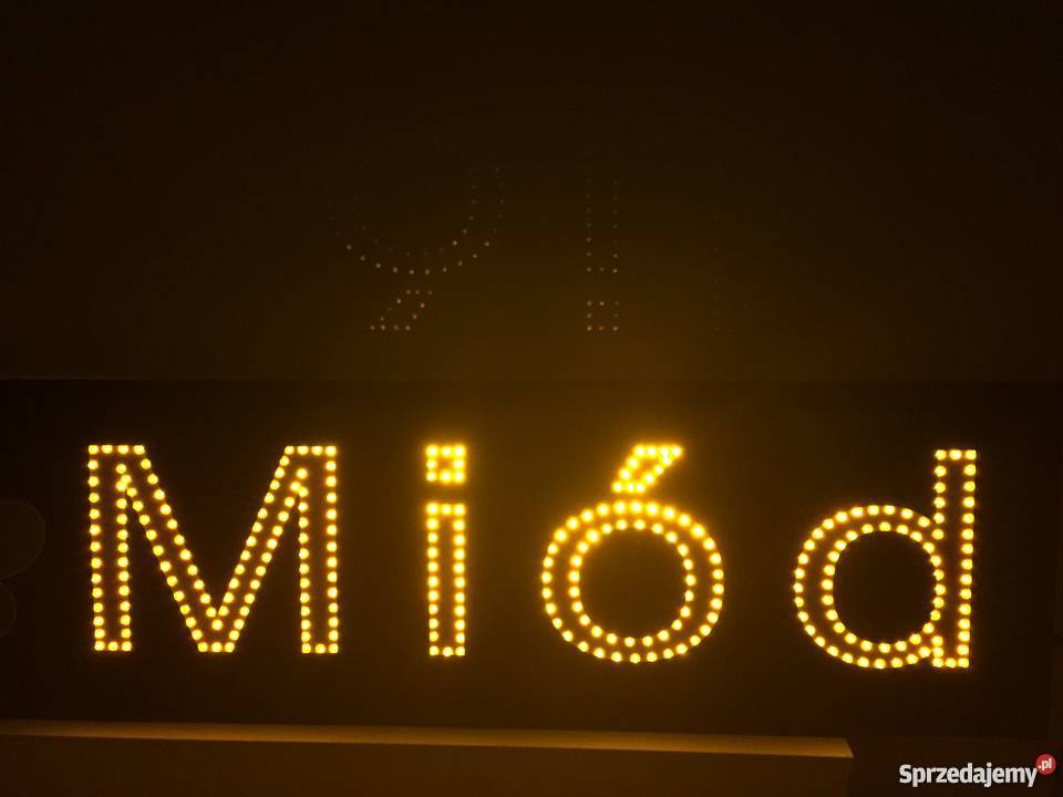 Reklama LED Miód 120x30 zewnętrzna mazowieckie Pomiechówek