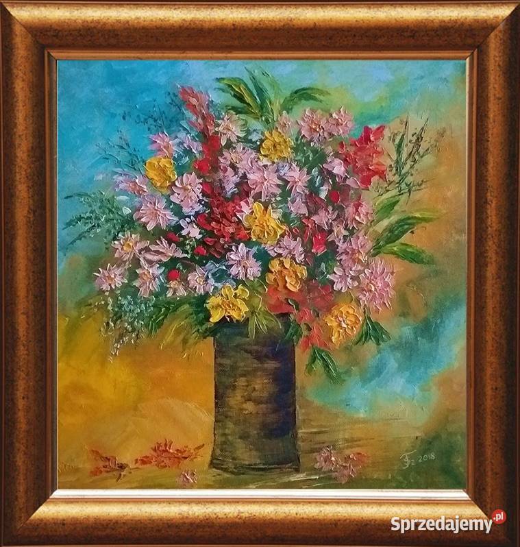 Obraz olejny Polne kwiaty sprzedam