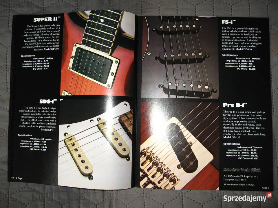 Di Marzio 19791980 Catalog katalog przetworników
