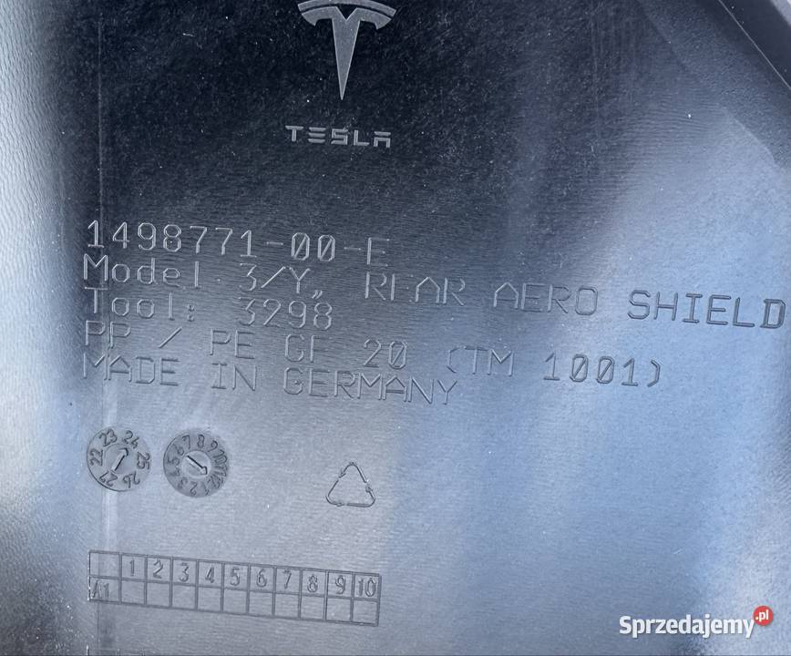Płyta osłona podwozia tylna tył tesla 3 Y wielkopolskie
