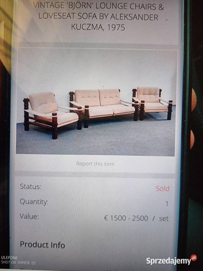 Sofa kanapa 321 zestaw wypoczynkowy bjrn 1975 tkanina