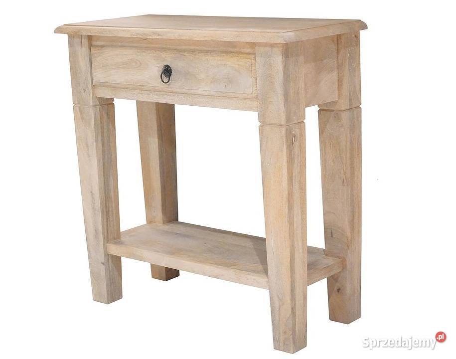 Jasna niewielka drewniana konsola 80 z mango 80cm Lublin sprzedam