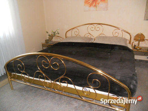 ŁÓzko metalowe złote Zakrzówek sprzedam