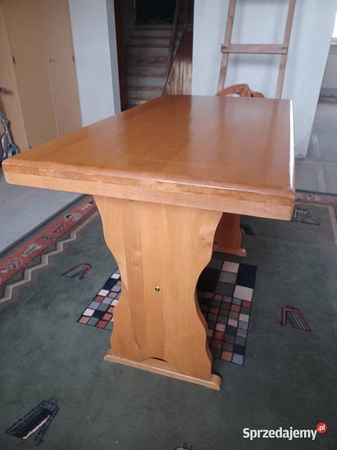 Ładny masywny stół drewniany wielkopolskie