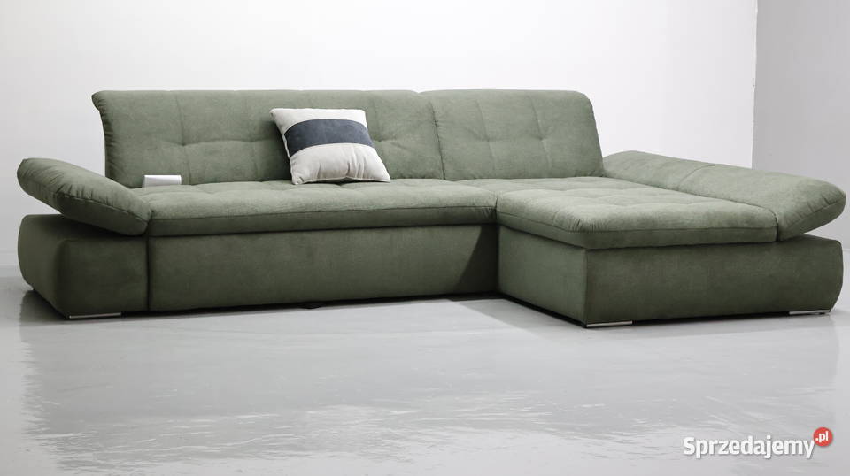 TOJ Narożnik z funkcją spania zielony kolor 300cm Poznań