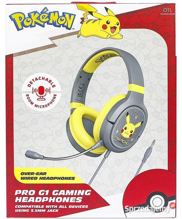 Pokemon Pikachu Słuchawki Gamingowe Nauszne sprzedam