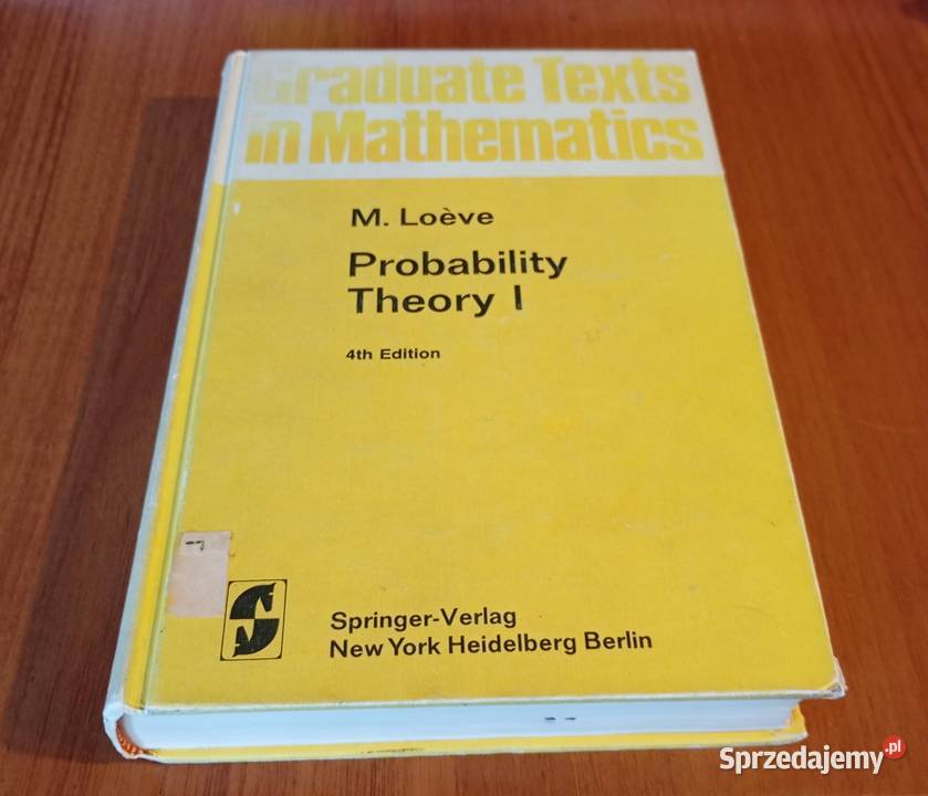 Probability theory 1 Loeve Graduate Texts in matematyka sprzedam