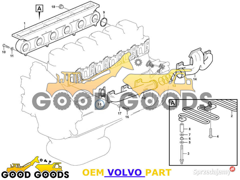 VOLVO USZCZELKA KOLEKTORA WYDECHOWEG 8130038