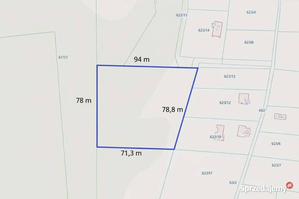 Działka budowlano leśna 78m małopolskie Zawada