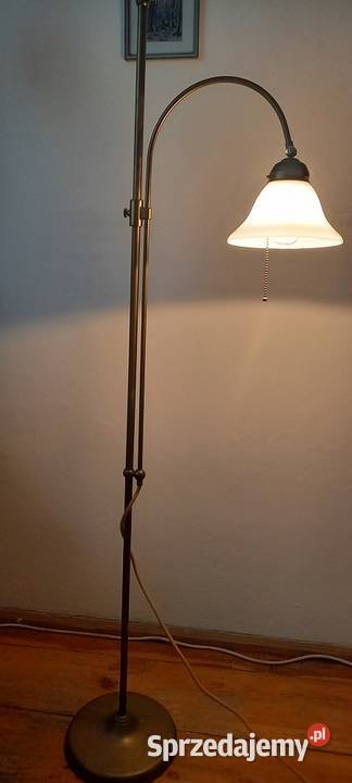 Mosiężna lampa podłogowa z ruchomym ramieniem 3 Antyki Skierniewice