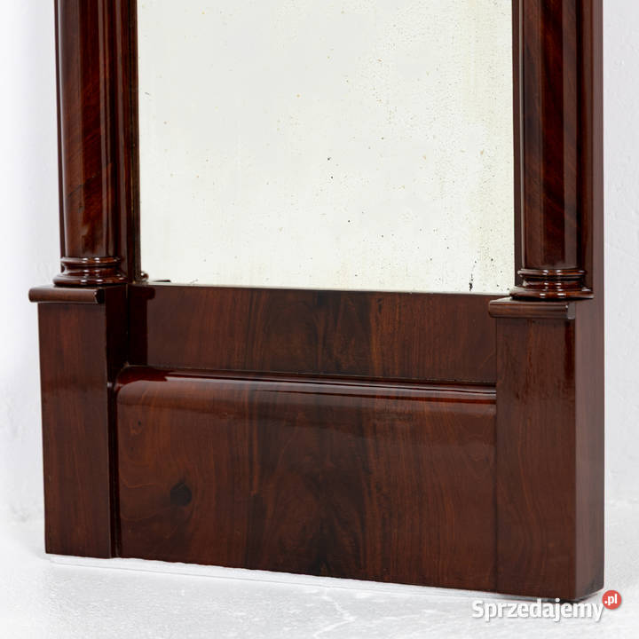 Lustro Biedermeier Antyk Stare Mahoń Piramidalny Swarzędz