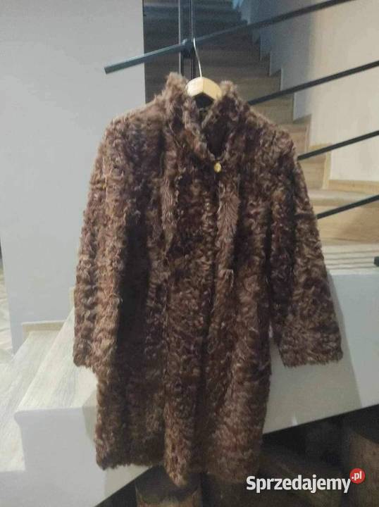Made in spain maxi długie futro z naturalnych Kurtki i płaszcze Moda i Styl śląskie Gliwice