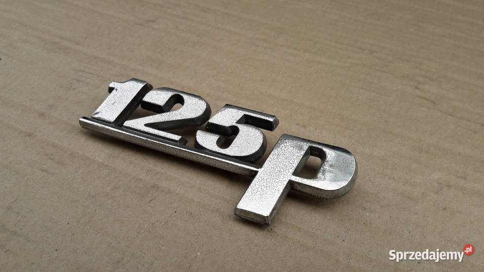 Fiat 125p chromowany znaczek metalowy emblemat Leszno