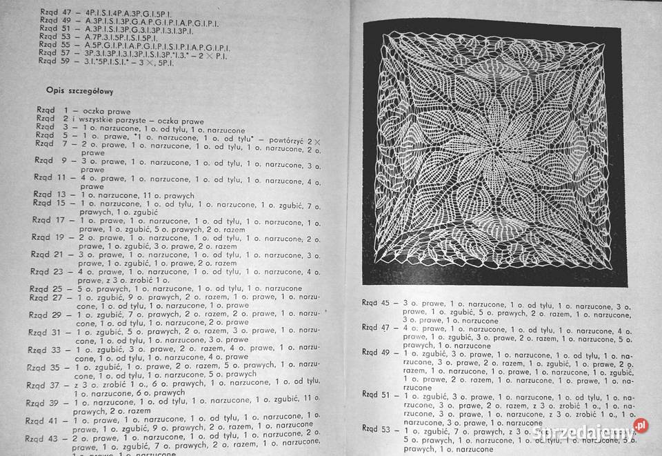 Wzory serwet na drutach Maria Strzykowska