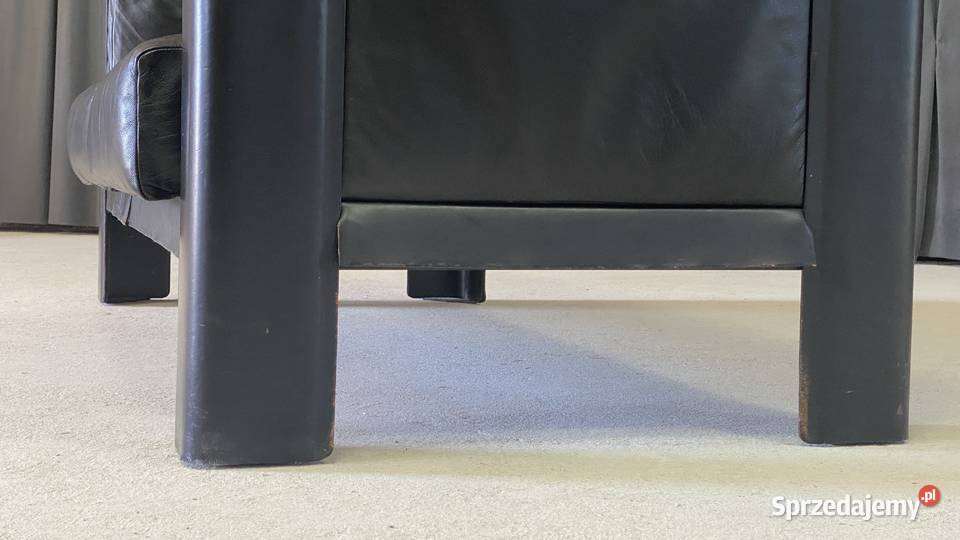 Sofa 2osobowa skóra naturalna metalowa rama skóra naturalna Budno