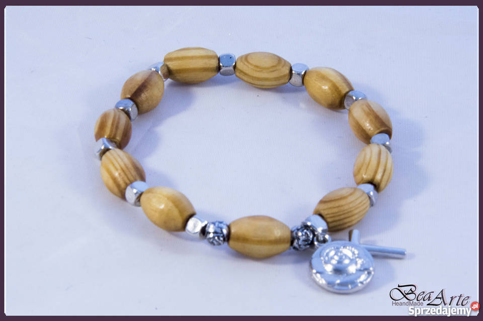 Różaniec dziesiątka bransoletka na gumce małopolskie Łysa Góra