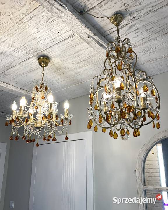 Francuski kryształowy Żyrandol 24 6ram Antyk Warszawa