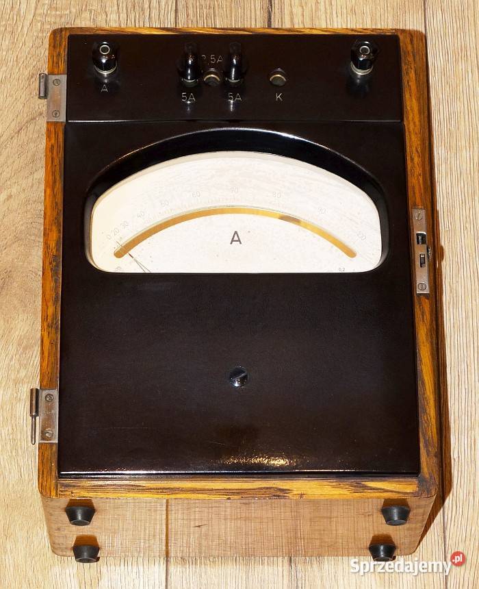 Amperomierz laboratoryjny analogowy 25 5 A ACDC Gliwice