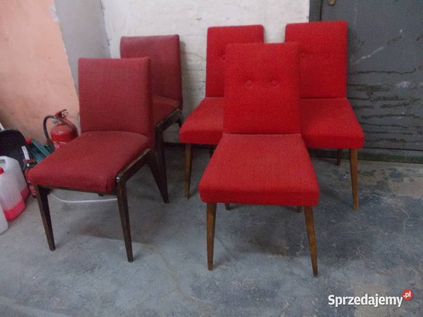 Stare krzesła drewniane AGA patyczaki PRL Bielsko-Biała sprzedam