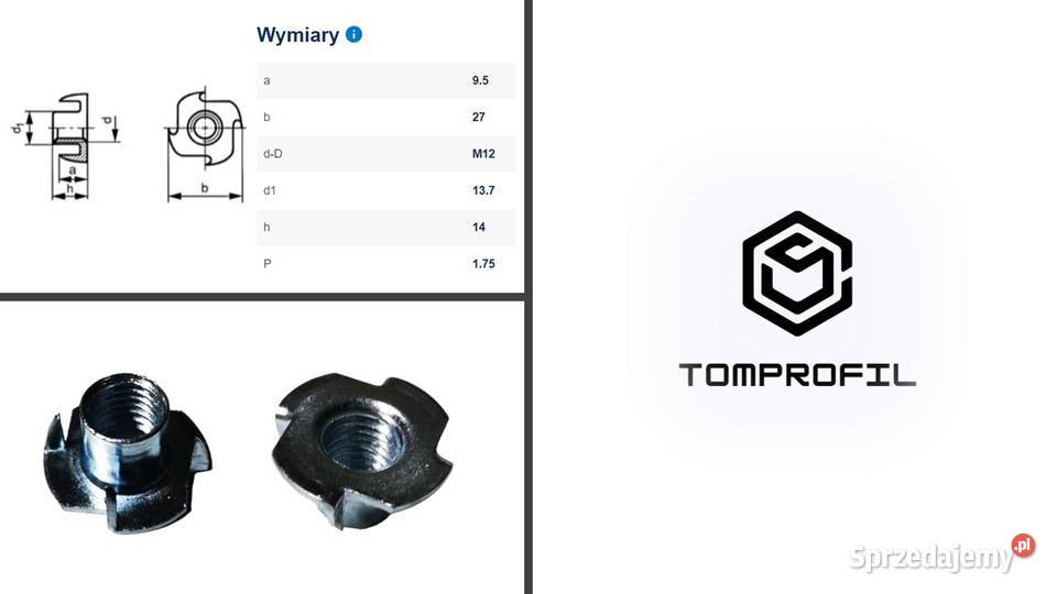 Nakrętka pazurkowa kłowa M 12 ocynk opak100 Śruby i nakrętki Kozienice