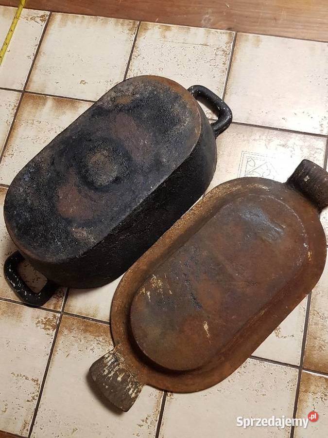 GęsiarkaŻeliwna brytfanna przedwojenna