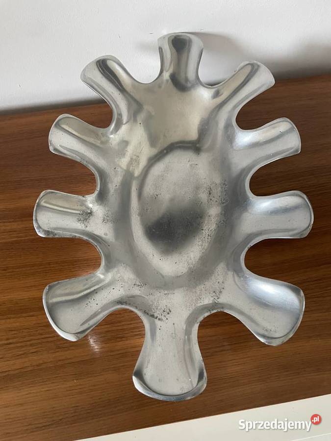 Duża Aluminiowa patera Kleks vintage